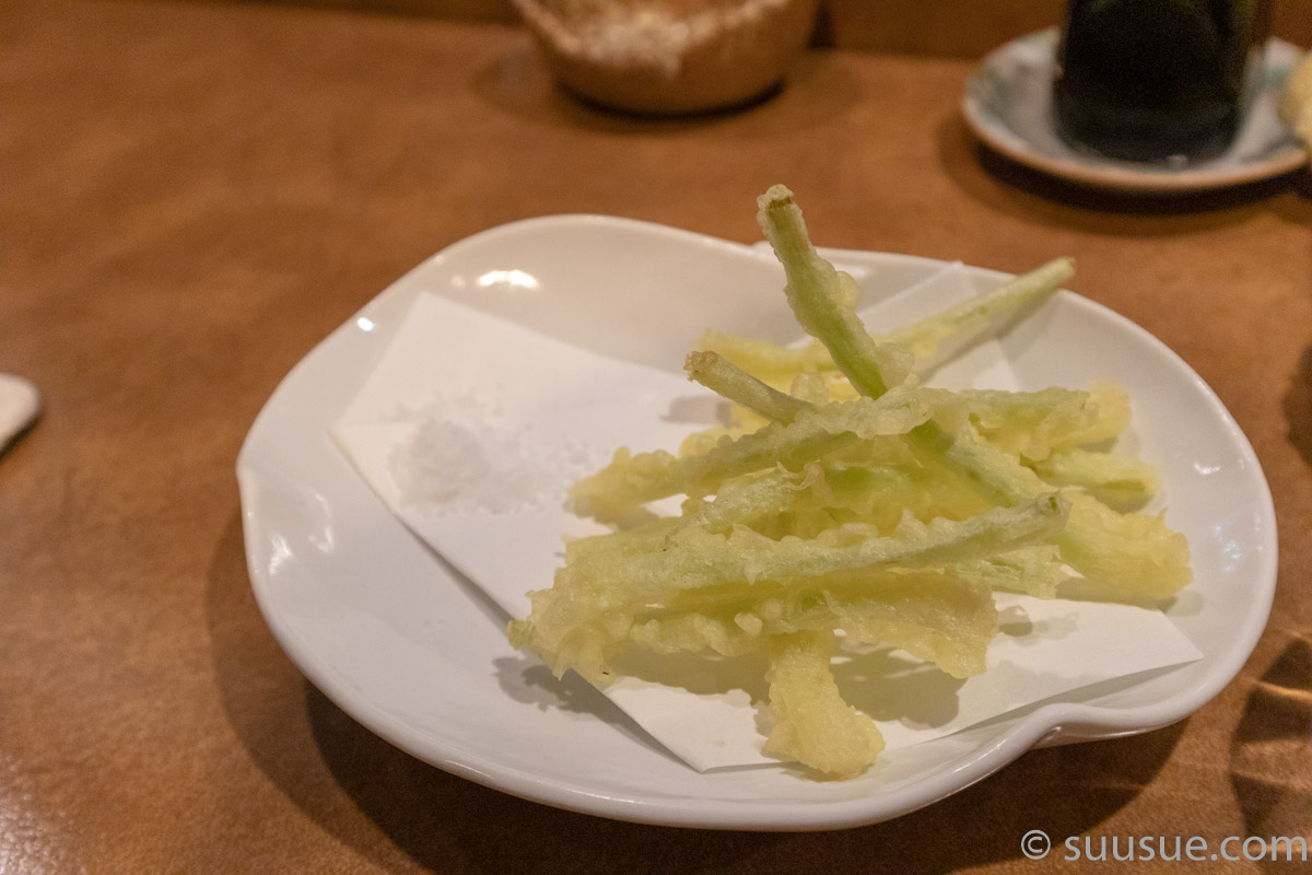 ほろよいと家庭料理　郷　島らっきょう天ぷら